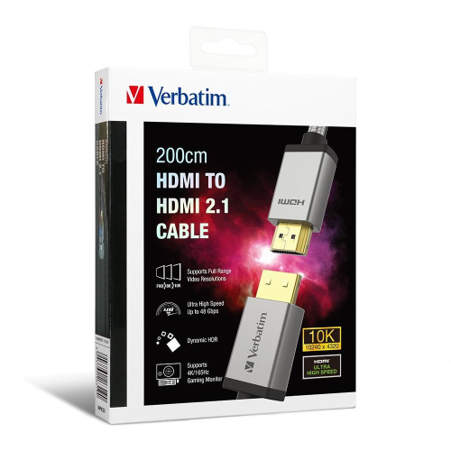 Verbatim 200cm 10K HDMI to HDMI 2.1傳輸線