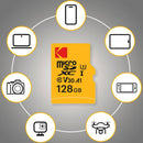 Kodak mSD Card 128GB UHS-I U3 Ultra V30 A1 MicroSDXC 高速記憶卡 EKMSDM128GXC10HPRK Ultra Performance