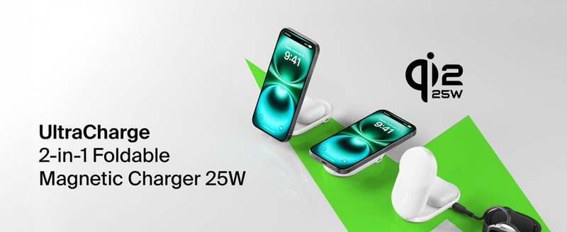 Belkin UltraCharge Qi2 2合1 可折疊磁吸充電器 25W WIZ039my