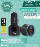 CAPDASE CA00-R1901 Rapider 3P78 QC 3.0 PD 3.0 78w 車載充電器