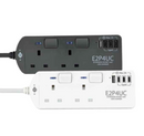 EIGHT E2P4UC 2路拖板連4位USB充電器