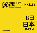 Rocket Sim JPAN ,日本 8日 無限上網