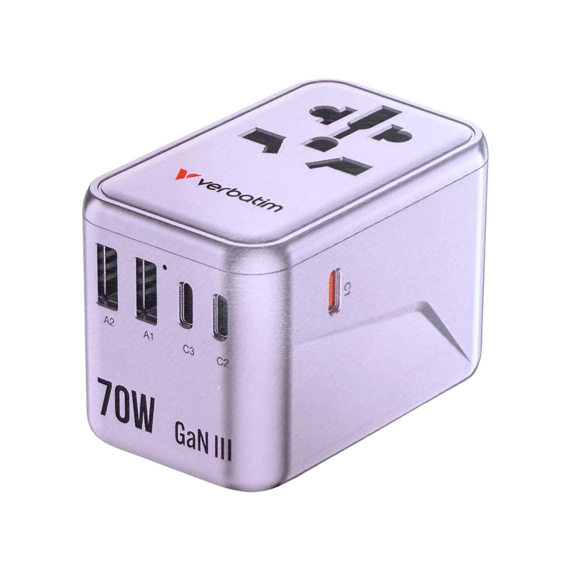 Verbatim 5 Port PD 3.0 70W Travel Adaptor 旅行轉插充電器