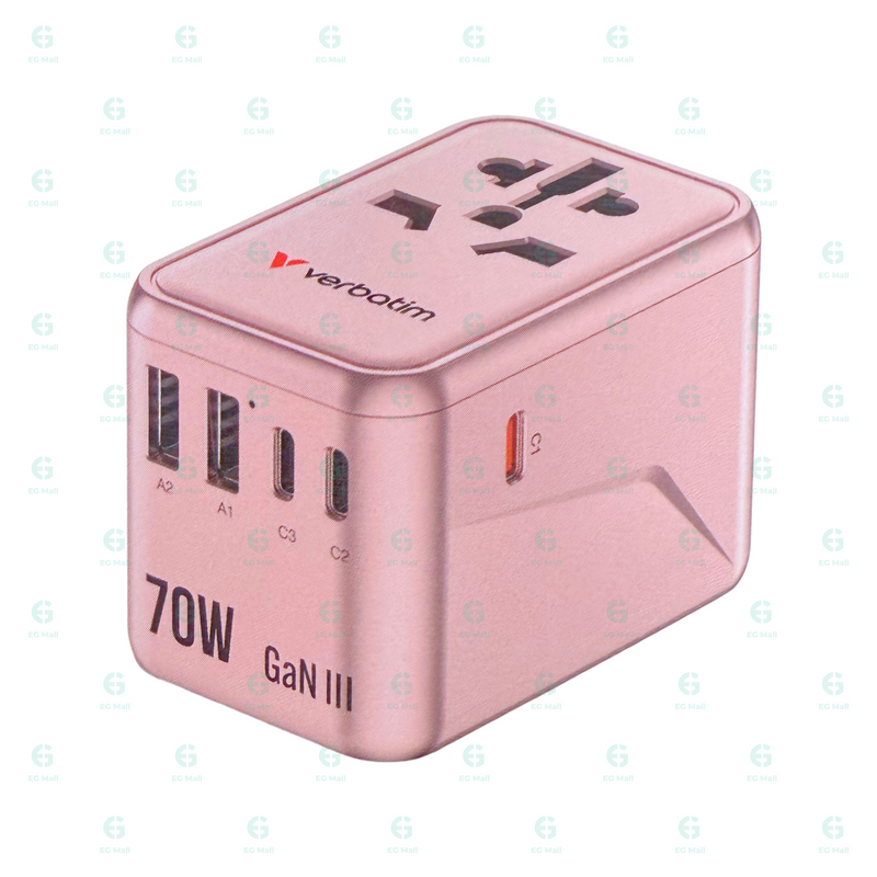 Verbatim 5 Port PD 3.0 70W Travel Adaptor 旅行轉插充電器