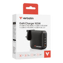 Verbatim 32057 GaN Charger 165W 4 Ports 4端口 PD & QC 3.0 充電器