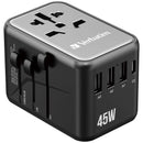 Verbatim 5 Port PD 3.0 45W Travel Adaptor 32123
