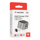 Verbatim 35W 折疊式充電器 (英規插頭) 1C1U 32350