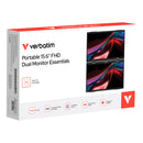 Verbatim 雙螢幕便攜式顯示器 15.6″ Full HD 1080p Essentials - 32408