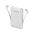 Hedonic 5000mAh (18.5 Wh) 輕巧充電池 連Lightning & USB-C 嵌入式充電線 ( 81057 黑色 / 81058 白色 )
