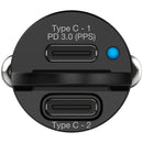 Verbatim Dual Type C PD 3.0 45W  Mini Car Charger Black (66883)