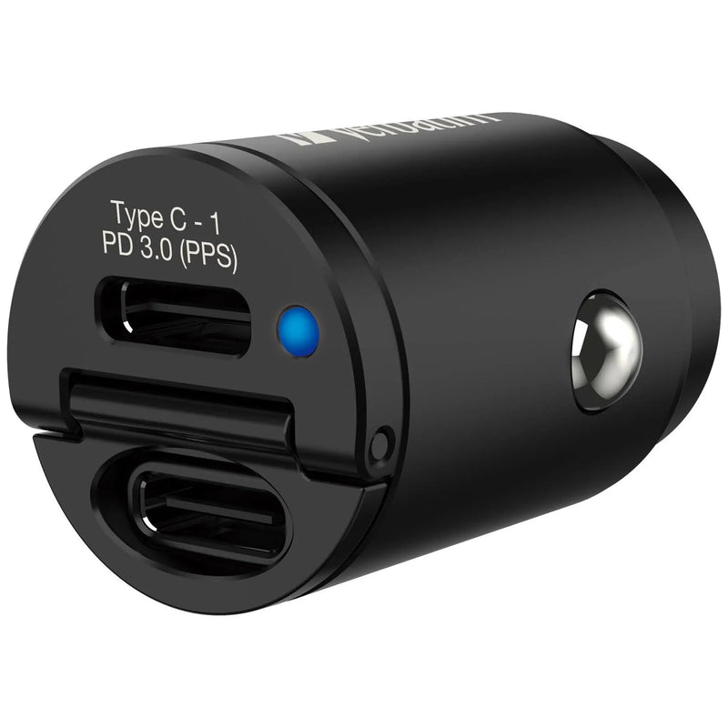 Verbatim Dual Type C PD 3.0 45W  Mini Car Charger Black (66883)