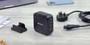 Verbatim 4端口150W PD & QC 3.0 GaN充電器 66910 (附AC電源線+直立底座)