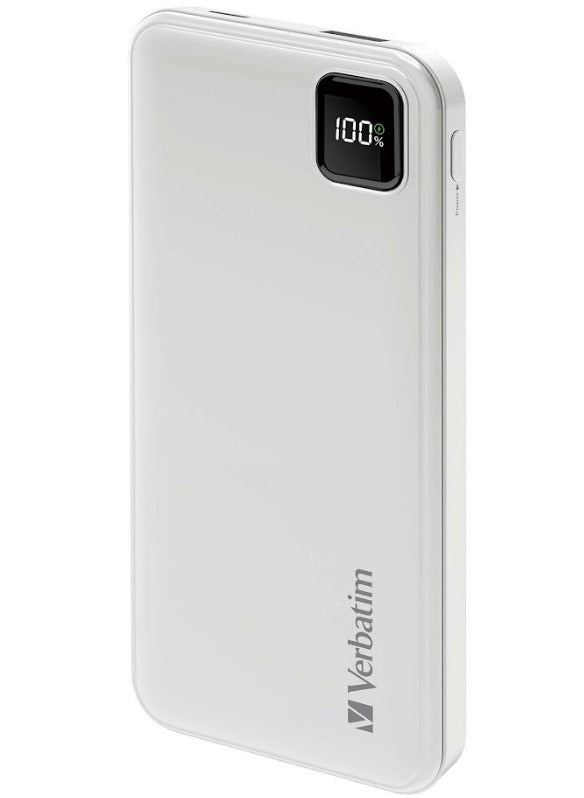 Verbatim 10000mAh PD 3.0 和 QC 3.0 流動充電池 (連嵌入式充電線)