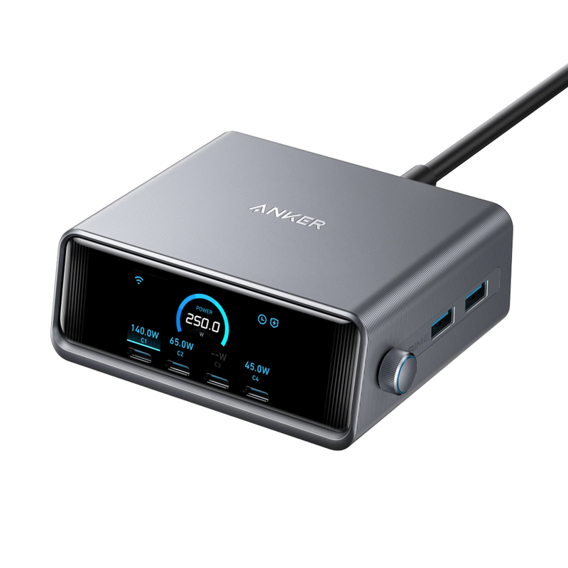 Anker Prime Charger A2345 氮化鎵桌面充電器 (250W, 6 Ports, GaNPrime)