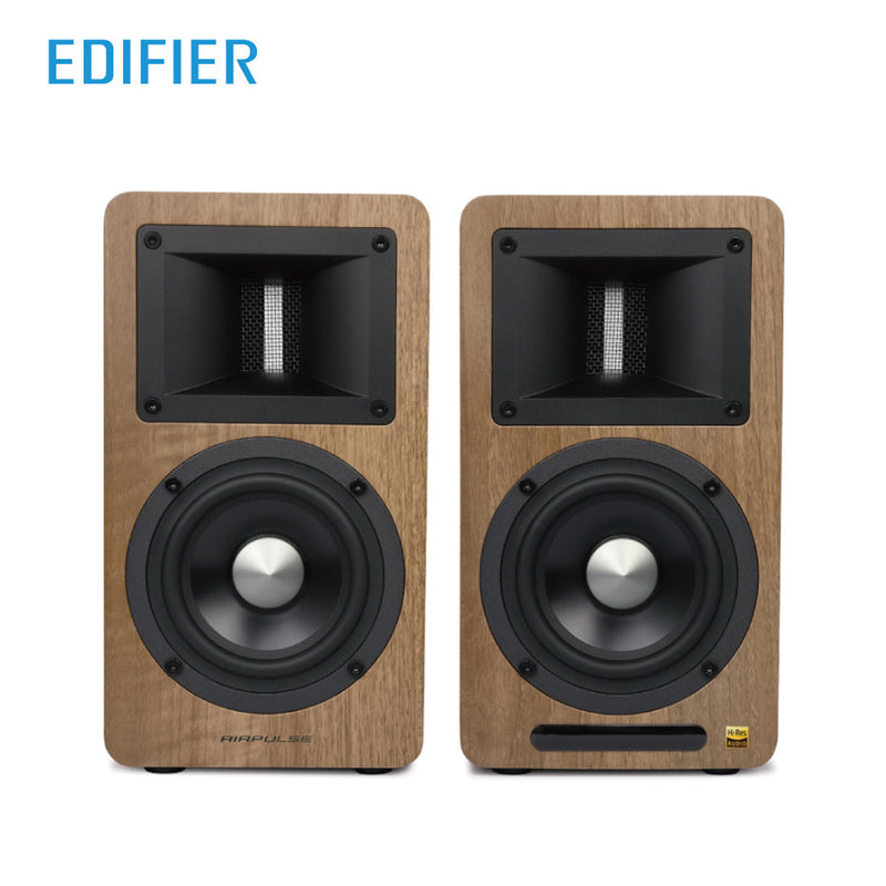 Edifier 漫步者 AirPulse A80 主動式喇叭 - WALNUT 木色