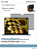 CAPDASE | Apple Macbook | 可拆卸 磁石防窺 + 防藍光 + 防眩光 屏幕保護貼 | 防偷窺 MacBook 磁性框架 超窄可視角度 | 香港行貨