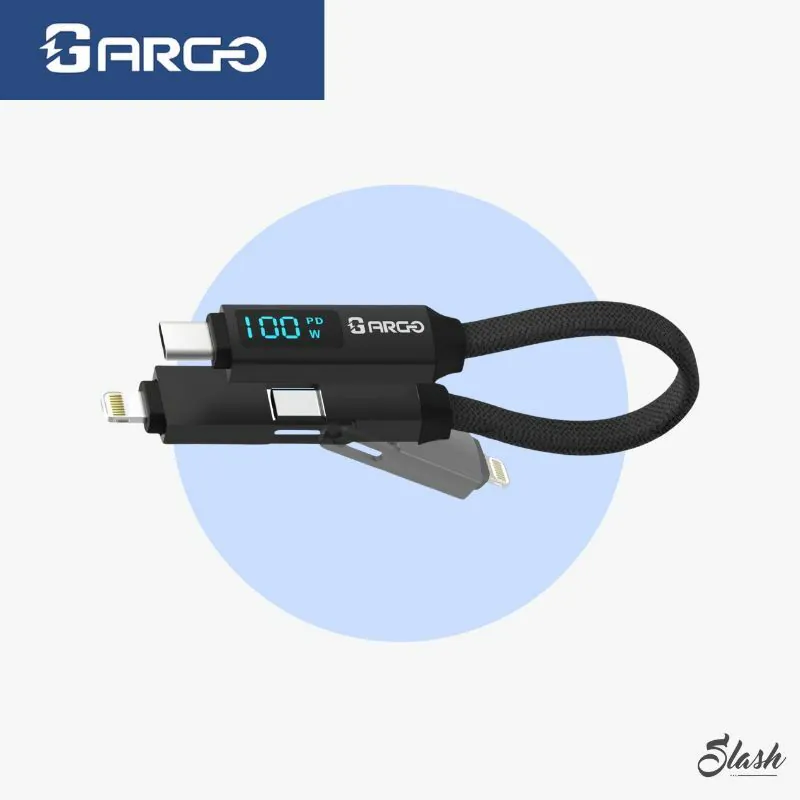 ARGO CC100 3in1 LED 磁能傳輸充電線 14.5cm