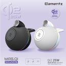 Elementz | 3合1 Mag Qi 2.2 Sound 16 25w | 黑色 磁吸充電座 + RGB 藍牙喇叭 | FC-S16