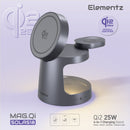 Elementz | 3合1 Mag Qi Sola18 25w | 可折疊磁吸充電座 | FC-S18