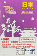 Lucky2 5G LTE 日本 8日 32GB KDDI Lucky2 上網卡 外遊數據卡 旅行 5G LTE 無限數據卡