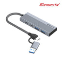 Elementz MF-422 4in1 USB/Type-C to 4 Port hub 擴展器