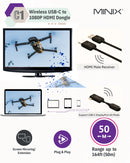 Minix C1 Wireless USB-C to 1080P HDMI Dongle Type-C 設備無線鏡像投屏至HDMI畫面