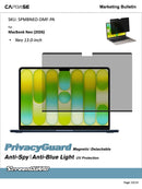 CAPDASE | Apple Macbook | 可拆卸 磁石防窺 + 防藍光 + 防眩光 屏幕保護貼 | 防偷窺 MacBook 磁性框架 超窄可視角度 | 香港行貨