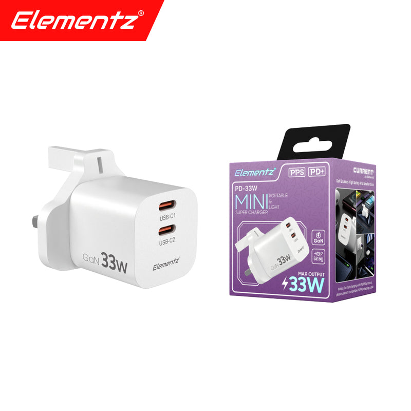 Elementz PD33W (USB-Cx2 GaN 快速充電器)