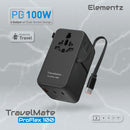 旅行轉插 | TravelMate ProFlex | PT-W100H | 100V-250V 100W 雙 AC 全球旅行轉換插座 轉換插頭 國際轉插 旅行充電 | Travel Adapter
