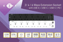 Eight | E4PD-Pro  | TypeC(PD)+ USB 連4位13A拖板