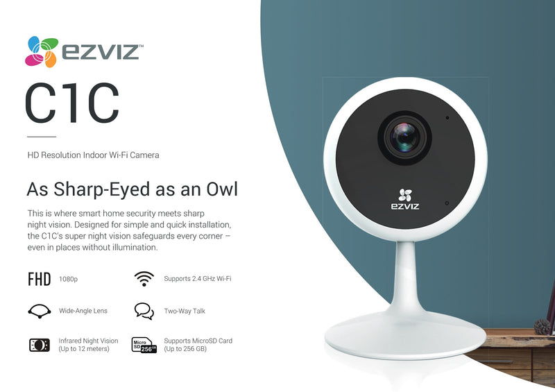 螢石 EZVIZ C1C-B 互聯網室內攝錄機(1080P) (香港行貨)