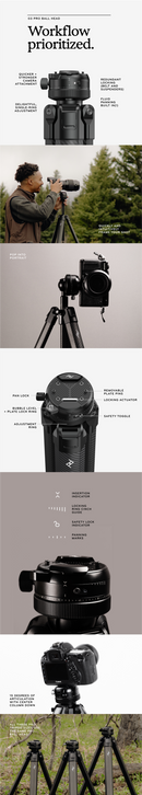 Peak Design Pro Tripod 黑色 碳纖 三腳架 - PT-S-BK-1 附球形雲台