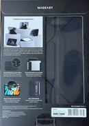 MAGEASY - Apple IPAD Mini 6 | Ipad mini 7 | A17 Pro | 保護套 | 黑色 | Facet | 全方位支架 | 透明磨砂背蓋 | 保護套 | 防撞殼 | 摺疊式