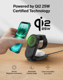 Belkin UltraCharge Qi2 3合1 可折疊磁吸充電器 25W (WIZ037myBK / WIZ037myWH)