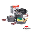 Naturehike 戶外野營鋁合金便攜炊具套鍋餐具9件組 2-3人 (NH15T203-G)