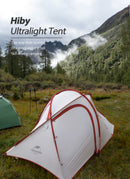Naturehike Hiby 升級版海比一室一廳輕量20D矽膠2-3人雙層帳篷 (NH19ZP016) | 防暴雨大空間 - 灰紅色