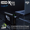 EGO EXTREME 3.0 -245W PD3.1 GaN 5 USB充電器