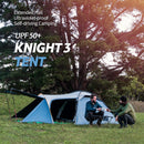 NatureHike Knight  騎士黑膠防曬一室一廳三人帳篷 (NH19G001-Y) | UPF50防紫外線露營帳幕 - 灰色