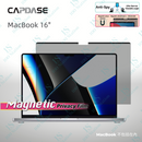 Capdase MacBook 磁石屏幕保護貼 卓越且革命性的可拆卸解決方案，無需粘合膠即可解決您的隱私問題，Instant Snap-On MacBook 的磁性框架提供快速簡便的連接 無需移除即可完成關閉並進入睡眠模式 超窄視角水平阻擋任何試圖查看屏幕的人的視線 屏幕僅對直接面對屏幕的人可見，確保所有私人信息在移動設備上的安全並遠離危險的眼睛 可選擇完美地用於公共和高流量區域。