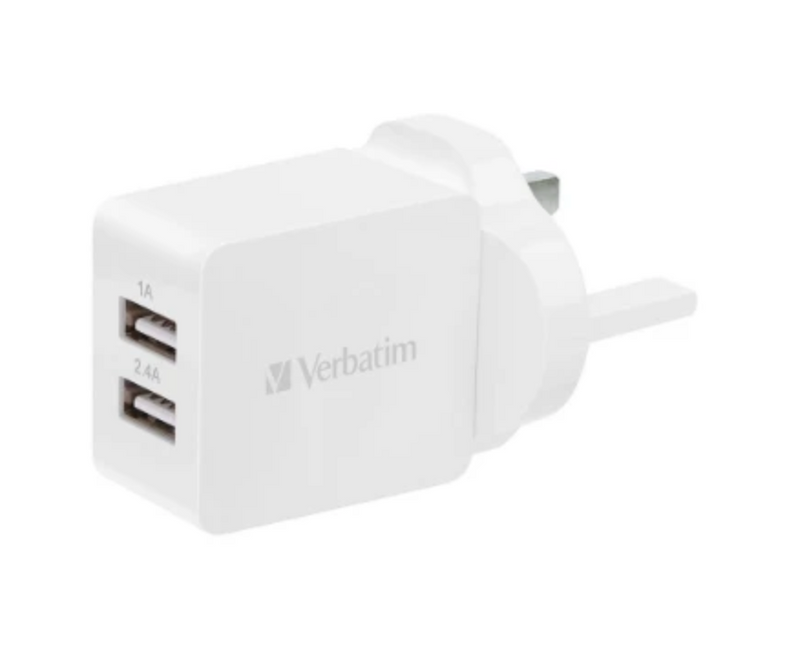Verbatim 3.4A 2 Port USB 充電器 65479