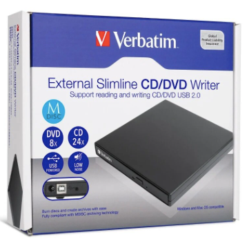 Verbatim  外置式 CD/DVD 燒錄器 USB 2.0 66817