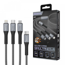 Elementz N3C 3合1 Type C 60W 充電傳輸線