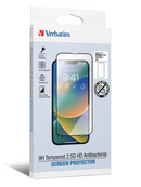 Verbatim iPhone 14 系列9H 鋼化 2.5D 高清抗菌屏幕保護膜