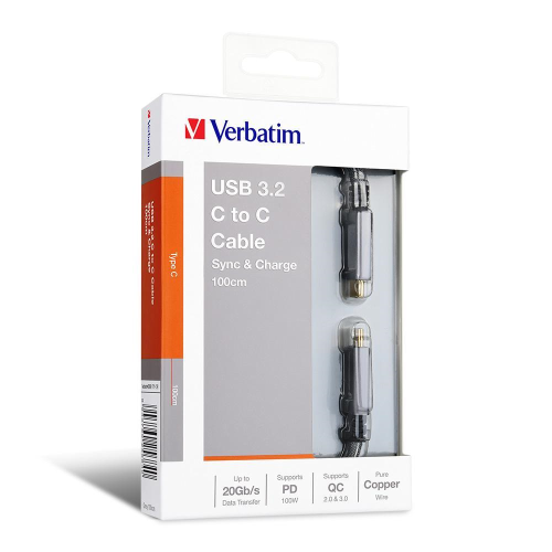 Verbatim USB3.2 C to C 充電傳輸線