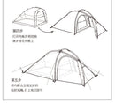 Naturehike Hiby 升級版海比一室一廳輕量20D矽膠2-3人雙層帳篷 (NH19ZP016) | 防暴雨大空間 - 灰紅色