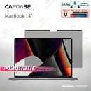 Capdase MacBook 磁石屏幕保護貼 卓越且革命性的可拆卸解決方案，無需粘合膠即可解決您的隱私問題，Instant Snap-On MacBook 的磁性框架提供快速簡便的連接 無需移除即可完成關閉並進入睡眠模式 超窄視角水平阻擋任何試圖查看屏幕的人的視線 屏幕僅對直接面對屏幕的人可見，確保所有私人信息在移動設備上的安全並遠離危險的眼睛 可選擇完美地用於公共和高流量區域。