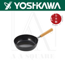 日本製 Yoshikawa 木柄鐵制平底鑊 SJ3167/SJ3168