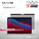 Capdase MacBook 磁石屏幕保護貼 卓越且革命性的可拆卸解決方案，無需粘合膠即可解決您的隱私問題，Instant Snap-On MacBook 的磁性框架提供快速簡便的連接 無需移除即可完成關閉並進入睡眠模式 超窄視角水平阻擋任何試圖查看屏幕的人的視線 屏幕僅對直接面對屏幕的人可見，確保所有私人信息在移動設備上的安全並遠離危險的眼睛 可選擇完美地用於公共和高流量區域。