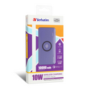 Verbatim Li-polymer Qi, QC & PD 10W無線流動充電池10,000mAh