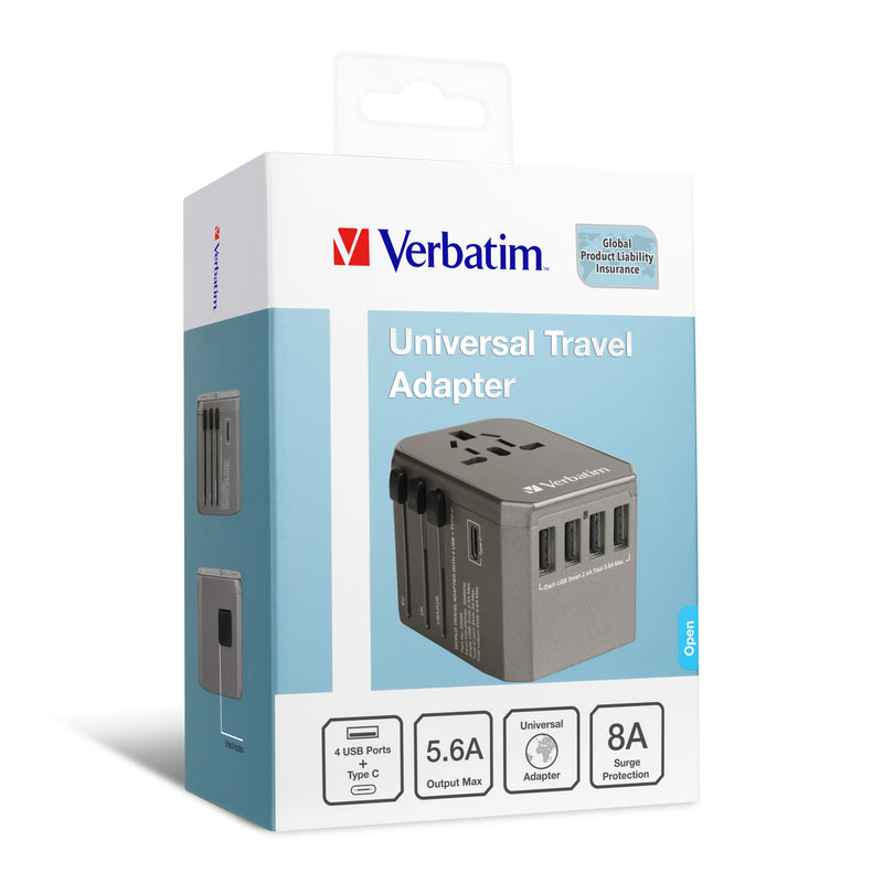 Verbatim 5 Ports 旅行充電器 (3色)